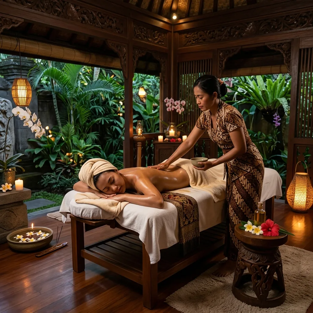 A massage therapist performing a Balinese massage on a client at Ahana Spa in Neknampur, Hyderabad