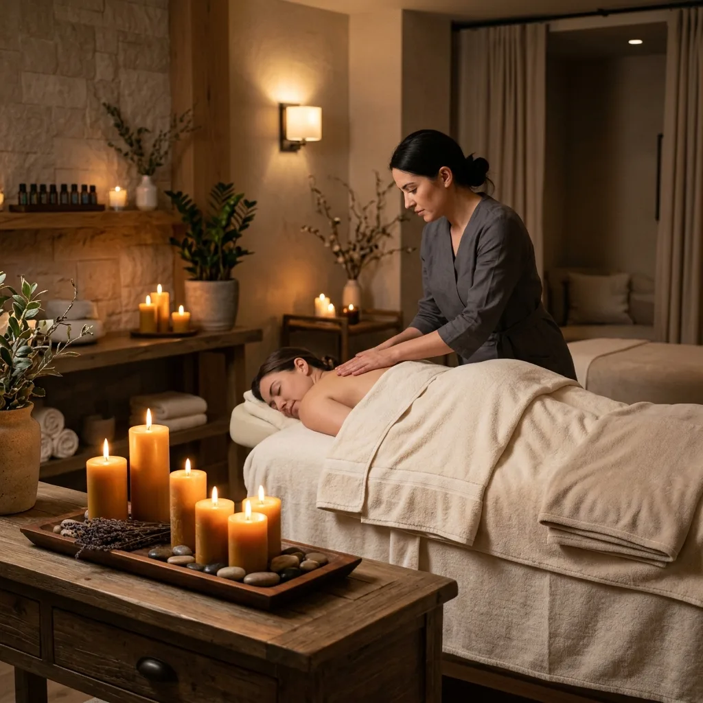 Tantra massage therapy room at Ahana Spa in Neknampur, Hyderabad